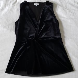 Halston Velvet Knotted Blouse